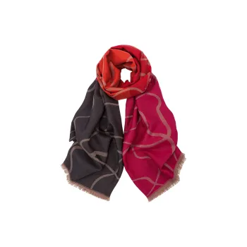 MARJAKURKI Red Scarf Atmosphere Influential Greeting Card With Noble Fortune Unisex