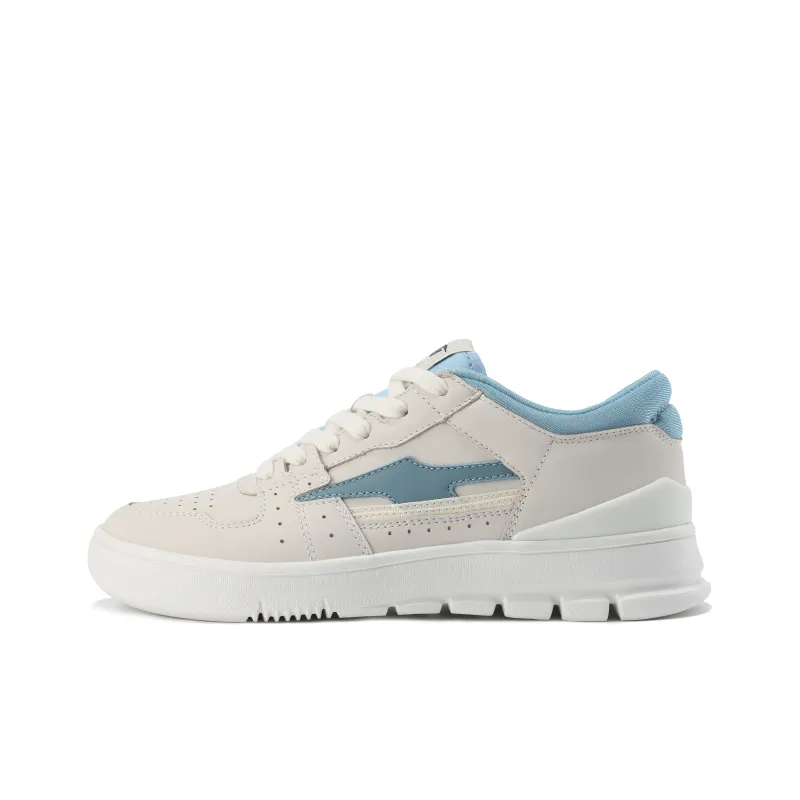 AVIA 825R Series Anti Slip Wear Resistant Low Top Skateboard Shoes Women's White Blue-0