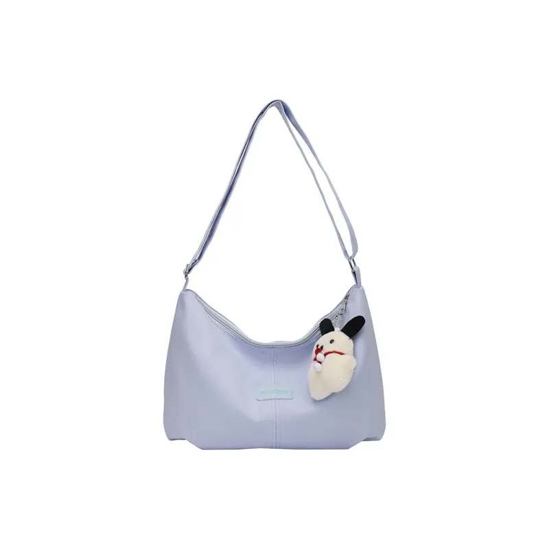 OUZIHUANG Nylon Crossbody Bag Shoulder Bag Regular Unisex Black/White/Purple/Pink-10