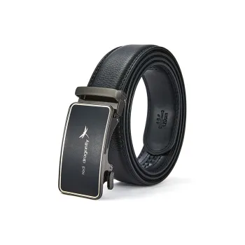 RED DRAGONFLY Fashion Trend Belt Cow Leather Genuine Leather Automatic Buckle Trimmable Belt Men's Width 3.5