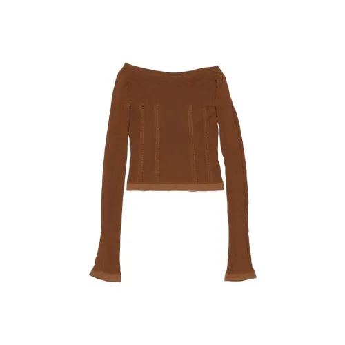 Acne Studios T-Shirts Women's Cognac Brown