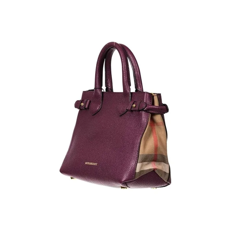 Burberry Calfskin Shoulder Bag Crossbody Bag Handbag Women's Purple-1