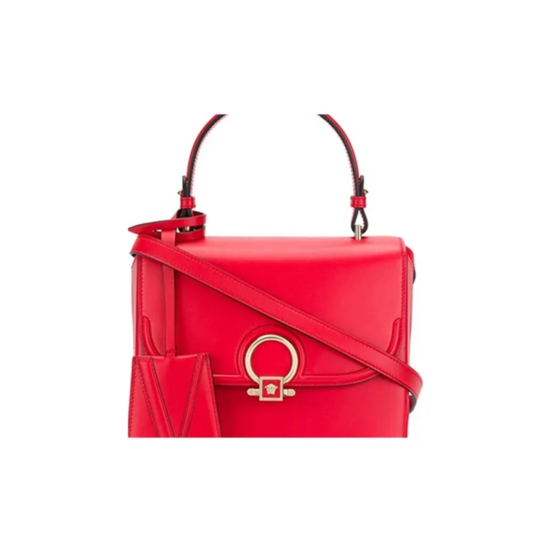 FANSIZHE VERSACE Cow Leather Shoulder Bag, Handbag Regular Women's Red-4