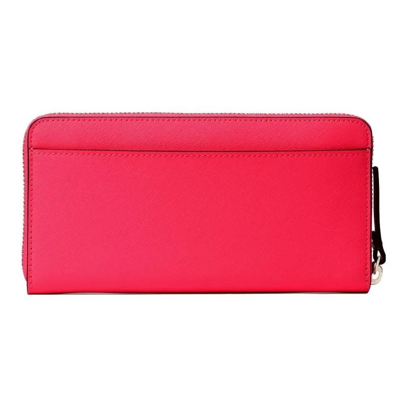 Kate Spade Saffiano Leather Wallet Large Size Women's Pink Bikinis-1