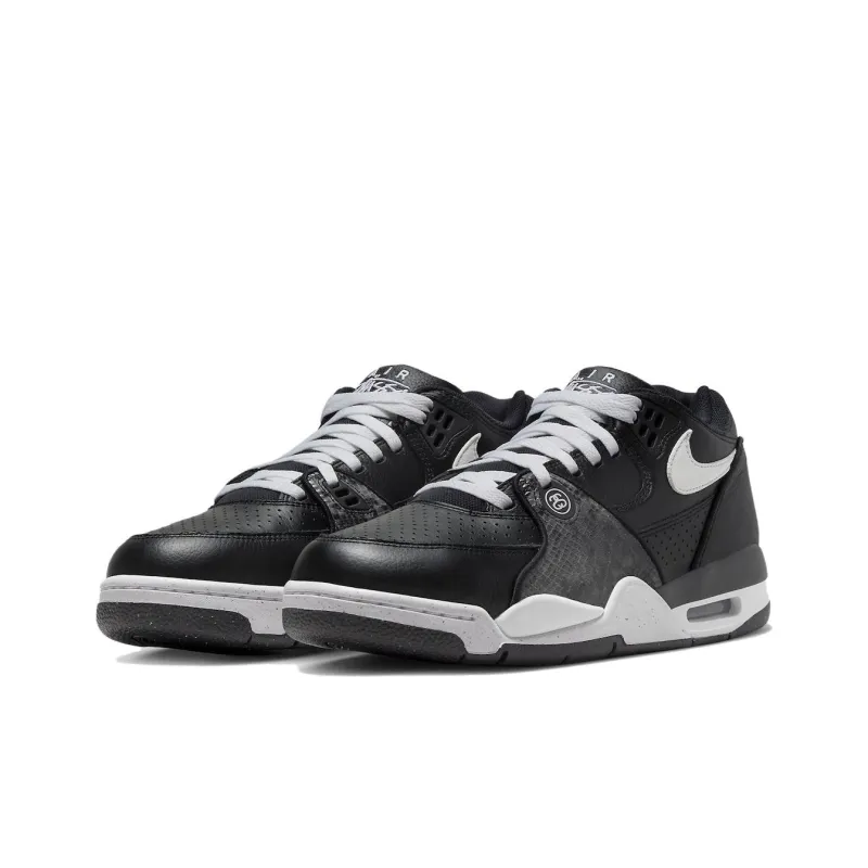 Stussy X Nike Air Flight 89 Black White-2