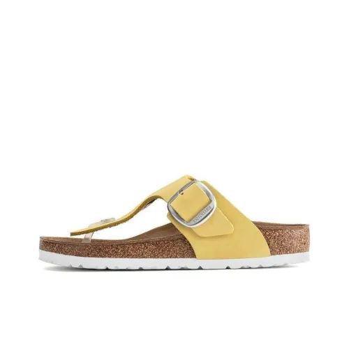 Birkenstock Slip Resistant Abrasion Resistant Flip Flops Women's Yellow Regular