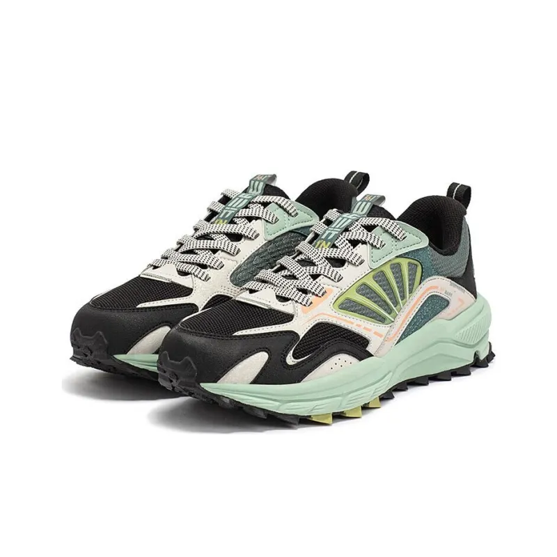 361° Durable Breathable Low-Top Running Shoes Men's Black Cyan-3