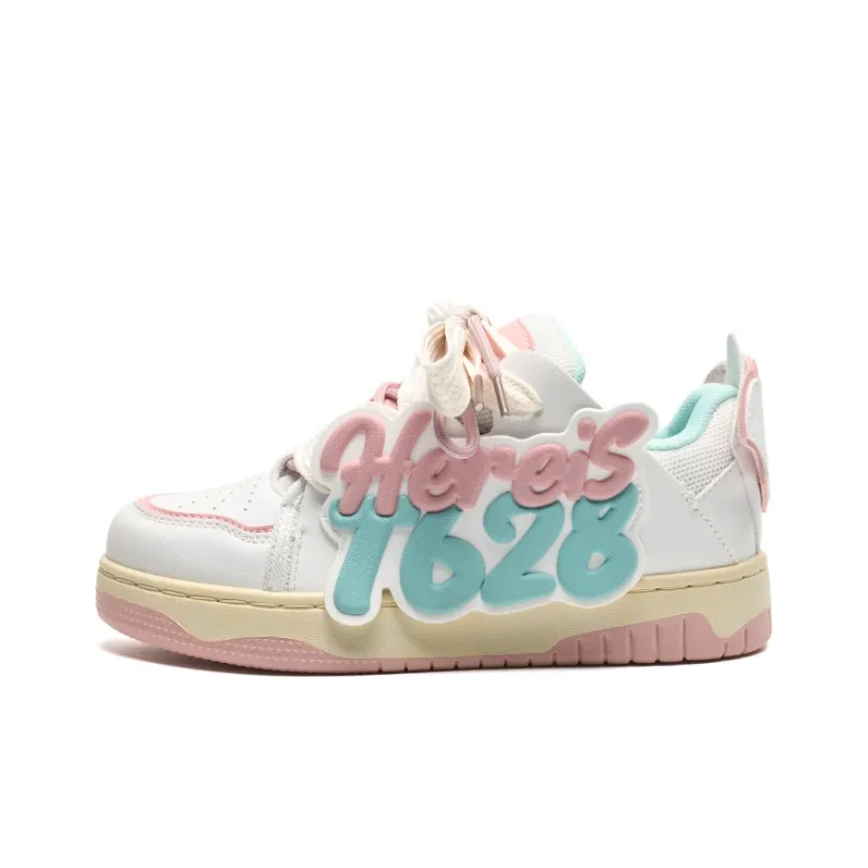 T628 Puffy Shoes Abrasion Resistant Slip Resistant Low Top Skateboard Shoes Women's-1