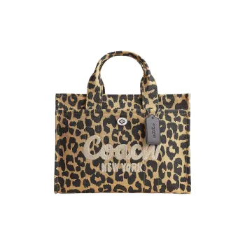 COACH Cargo Fabric Tote Canvas Bag Shopping Bag One Shoulder Handbag Large Size Women's _Nsec Black & Yellow