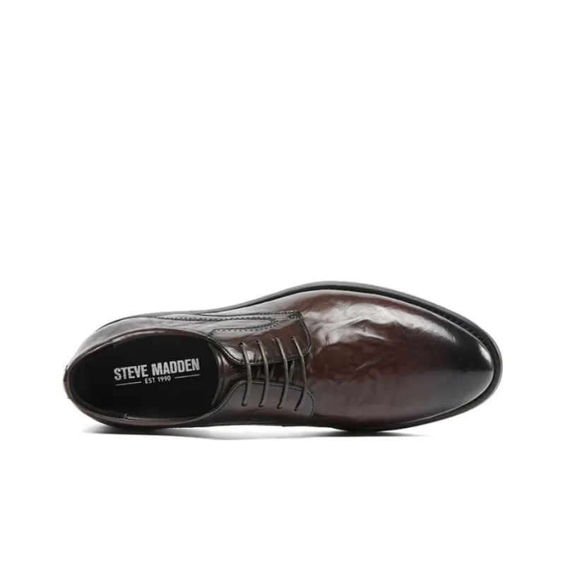 STEVE MADDEN Dress Shoes Men Low Top Black/Brown-6