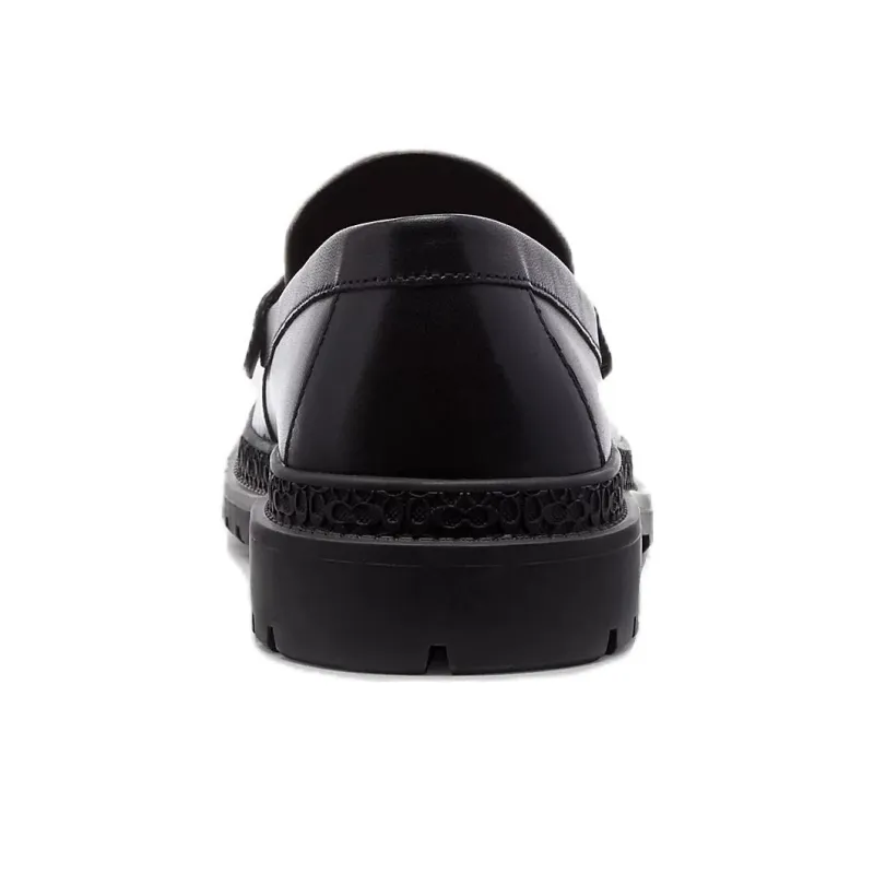 COACH Logo-embossed Trim Leather Loafers-3