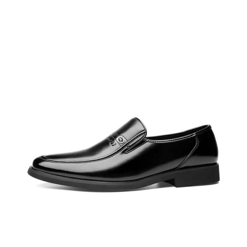 CHINT Dress Shoes Men Low Top Black-6