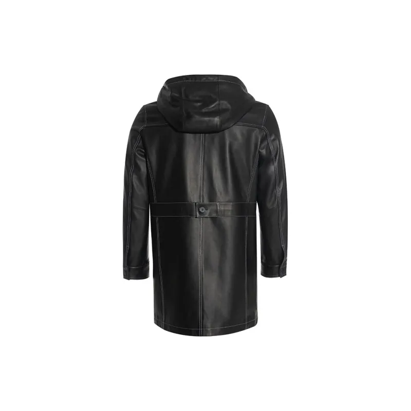 ANDREW MACKENZIE FW23 Leather Jacket Men's Black-1