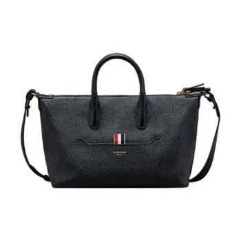 THOM BROWNE· Cow Leather Crossbody One Shoulder Handbag Small Size Men's Black