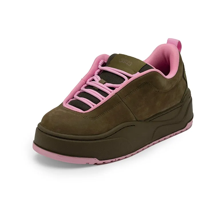 M26D Anti Slip Wear Resistant Low Top Skateboard Shoes Unisex Pink Charm-1