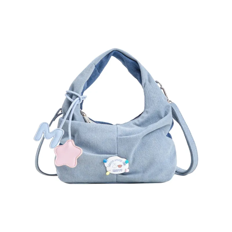 Miffy Denim Handbag Shoulder Bag Women's Yellow/Blue-10