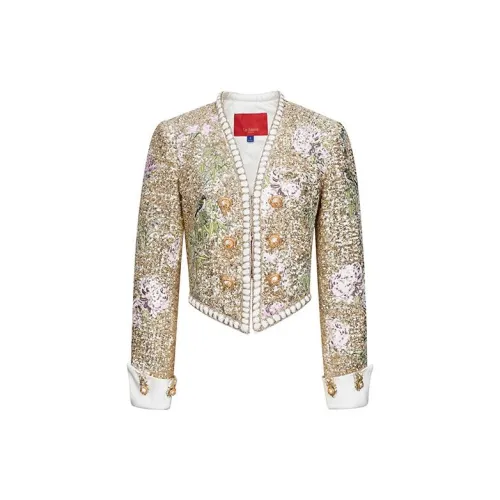 Le Fame Velvet Jacket Women's Gold