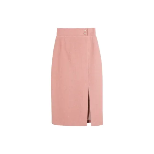 MISSSHINE Casual Long Skirts Women's Pink Orange