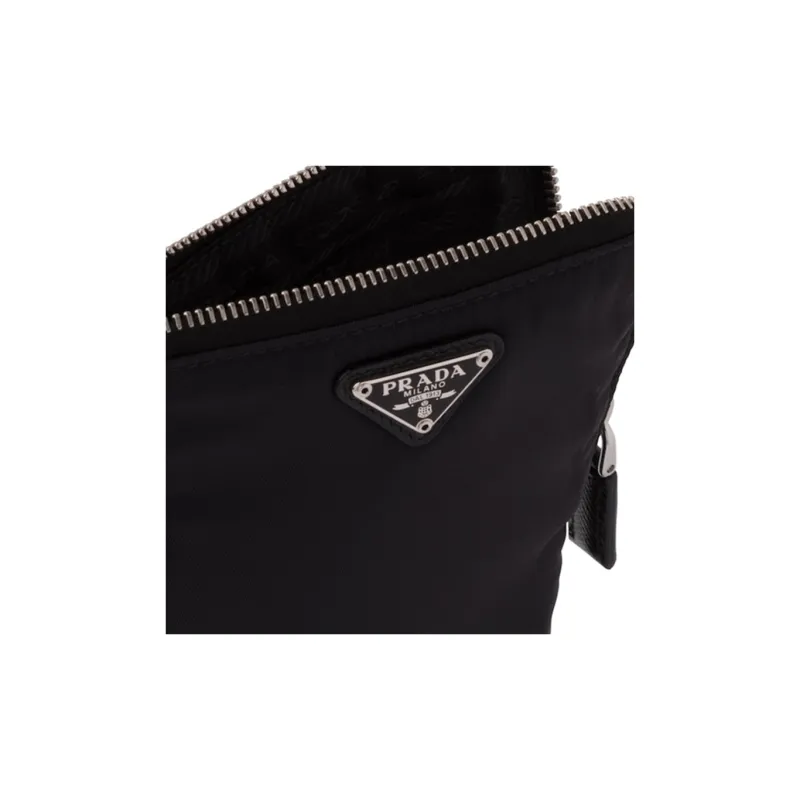 PRADA Re Nylon Recycled Nylon Dual Purpose Bag Cell Phone Pouch Men's Black-2