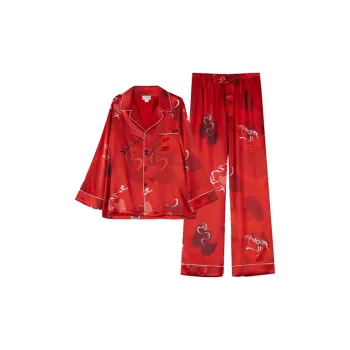 SILKISS Pajama Set Men's China Red