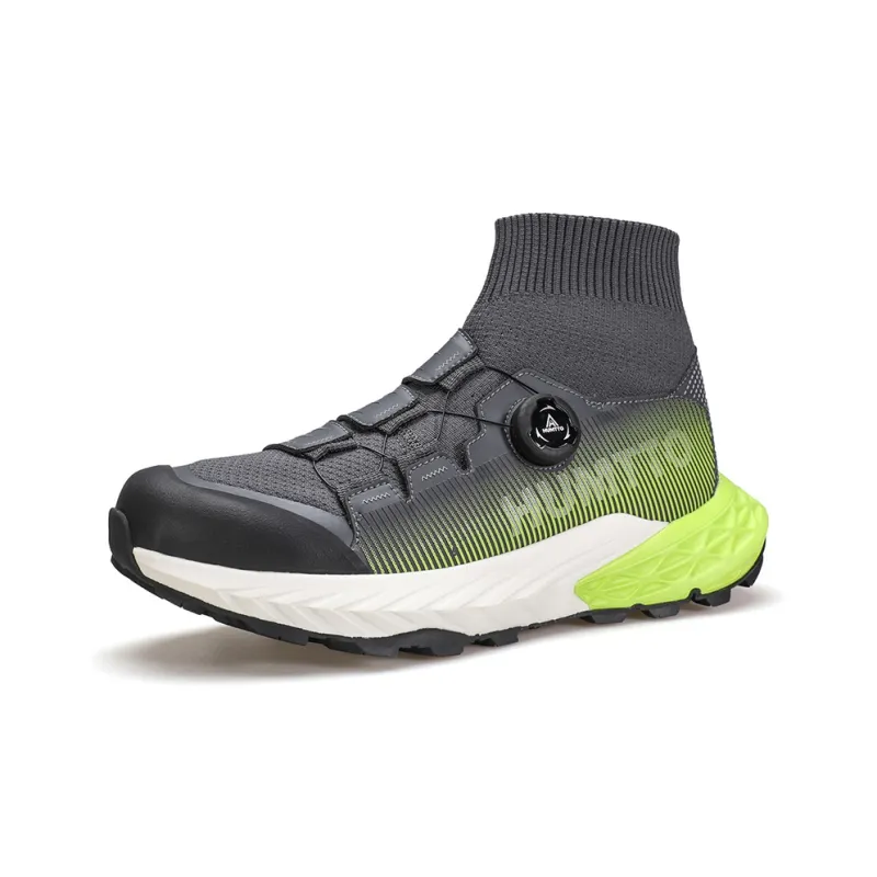 HUMTTO High Top Outdoor Shoes Men's Gray Fruit Green-1