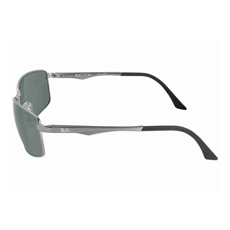 RayBan Metal Rectangular Sunglasses Men's Silver-2