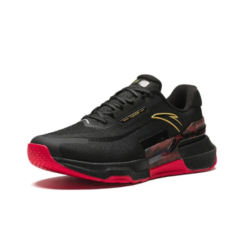 Anta Cushioning Wear Resistant Low Top Training Shoes Men's Black Gold-1