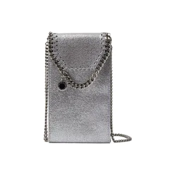 Stella McCartney Falabella Polyester Cell Phone Pouch Shoulder Bag Crossbody Bag Women's Silver