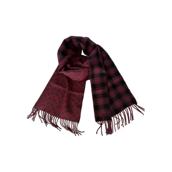 COACH Knit Scarves Unisex Burgundy