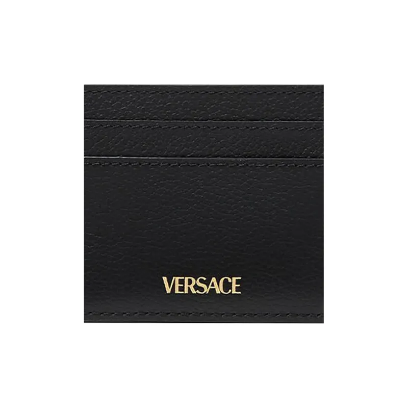 FANSIZHE La Medusa Cow Leather Card Holder Women's Black-4