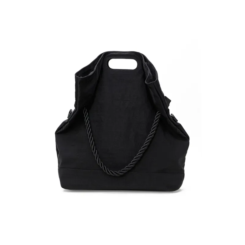 RUIGOR Fabric Tote Bag Shopping Bag Shoulder Bag Crossbody Bag Large Size Unisex Black-6