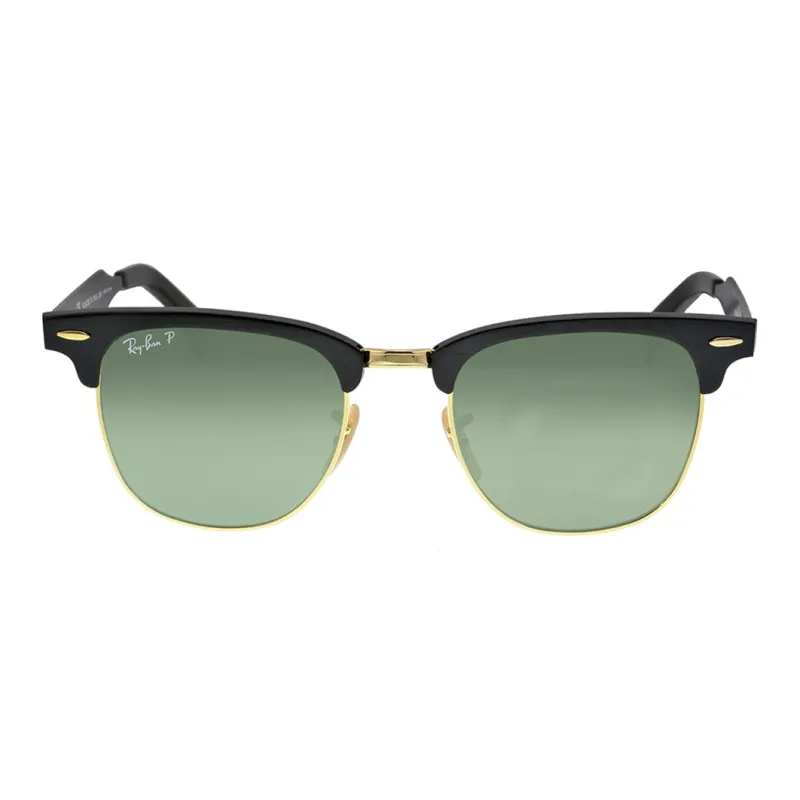 RayBan Aluminum Irregular Shape Sunglasses Unisex Black-0