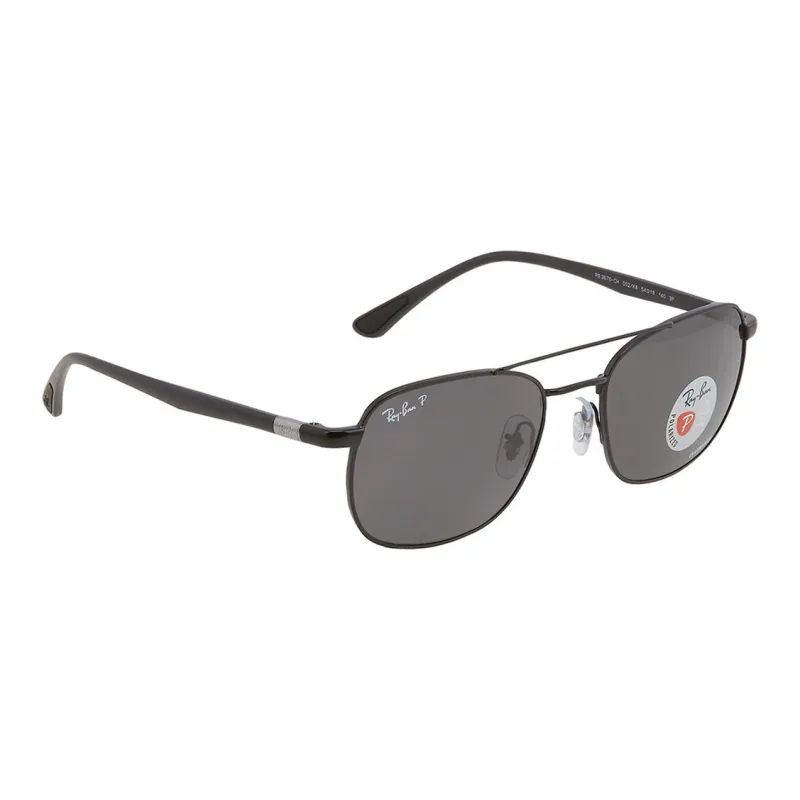 RayBan Irregular Shape Sunglasses Unisex Black-1