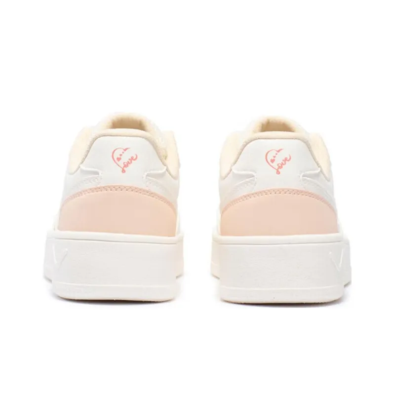 361° Flying Standard Slip Resistant Low Top Skateboard Shoes Women's White Pink-3