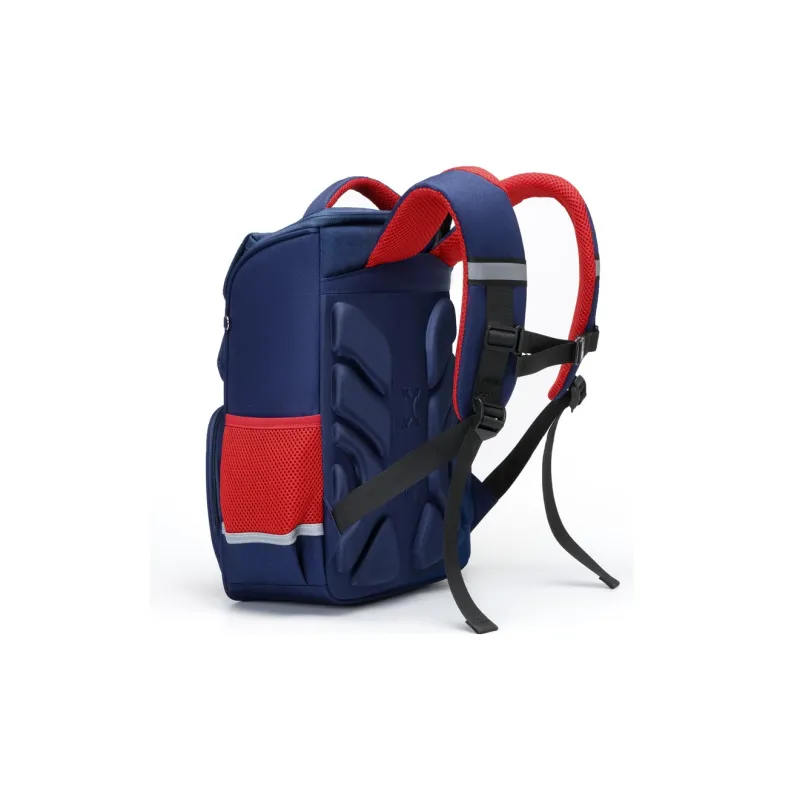 V.NINE Fabric Backpack Backpack Large Size Unisex Cambridge Blue & Red/Pink-3
