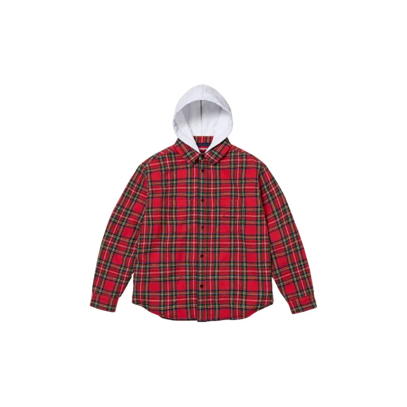 Supreme Tartan Flannel Hooded Shirt - Cheap Rcj Jordan Outlet 