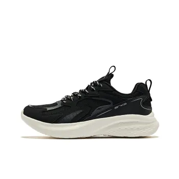 Erke Star Move Cushioning Wear Resistant Low Top Running Shoes Women's Jet Black Carbon Gray