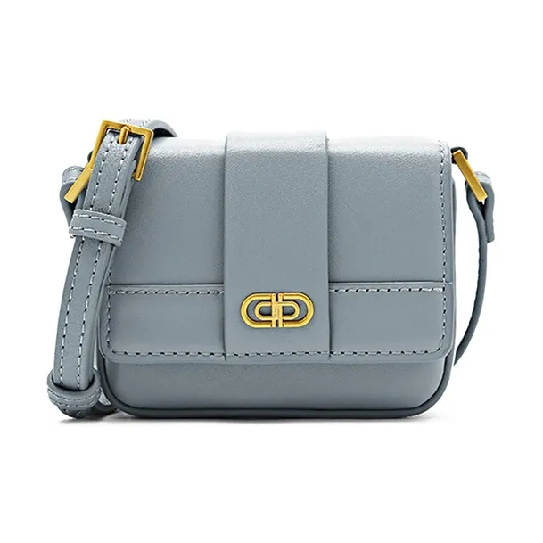 PEDRO Cow Leather Small Crossbody Bag, Crossbody Bag Small Size Men's Black/Light Gray/Blue-9