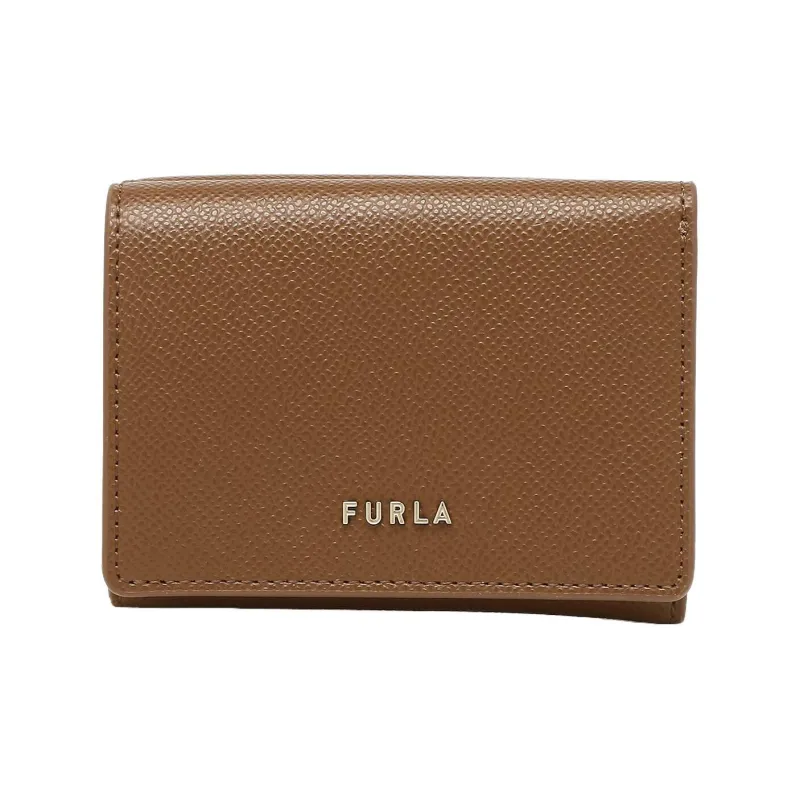 Furla Leather Wallet Mini Women's Cognac Brandy-0