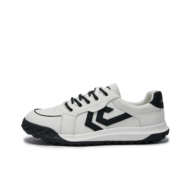LAORENTOU Durable Lightweight And Breathable Low Top Skateboard Shoes 2cm Women's Beige Black-0