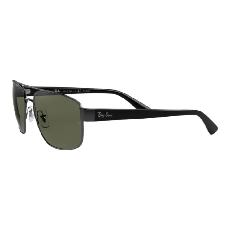 RayBan Rectangular Sunglasses Unisex Black-2