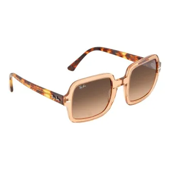 RayBan Acetate Square Sunglasses Women's Brown