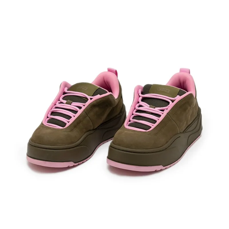 M26D Anti Slip Wear Resistant Low Top Skateboard Shoes Unisex Pink Charm-5