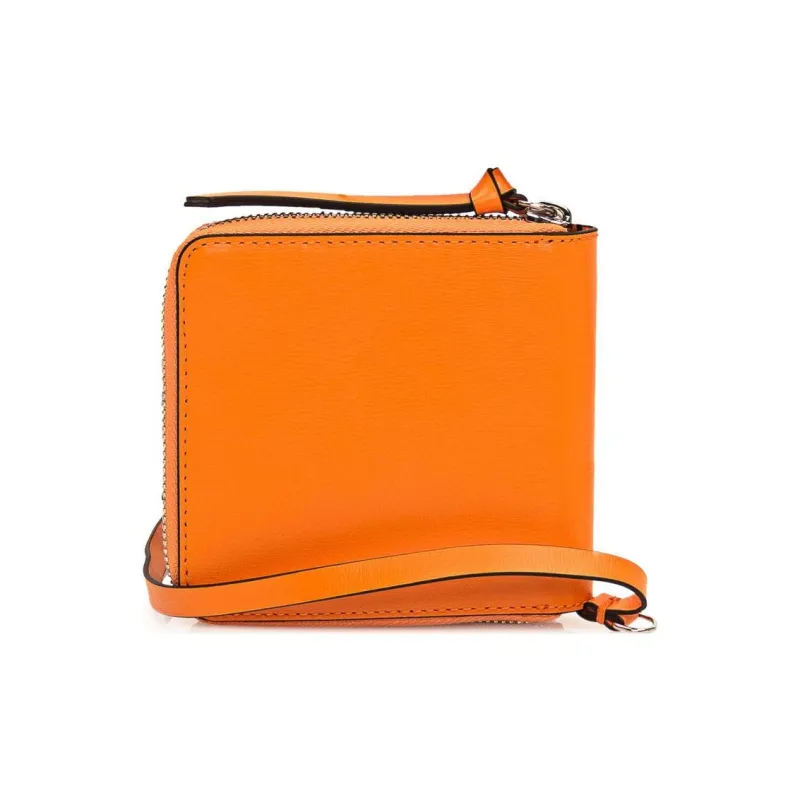 GANNI Recycled Leather Wallet Women's Orange-1