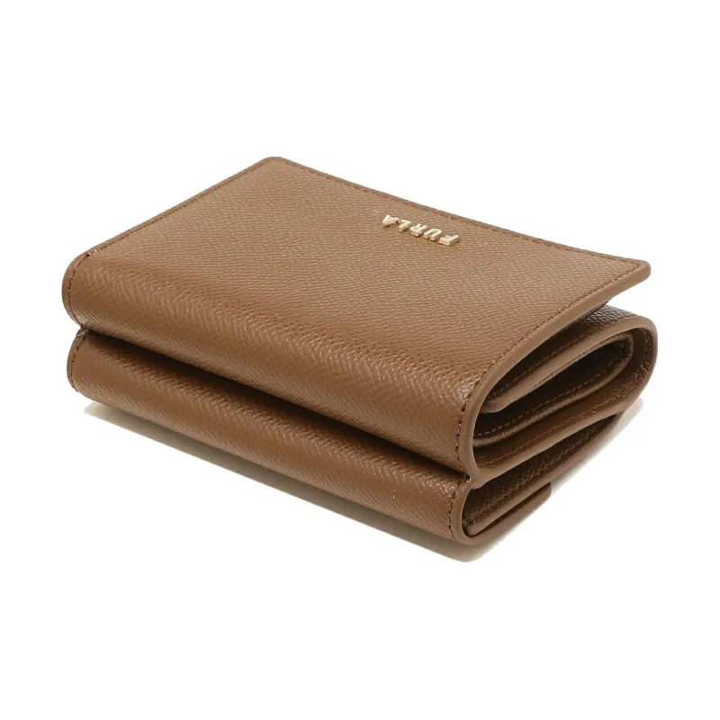 Furla Leather Wallet Mini Women's Cognac Brandy-2