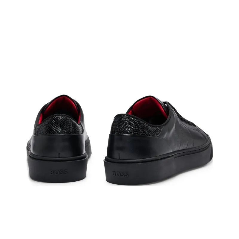 HUGO BOSS Low-Top Skateboard Shoes Men's Black-3