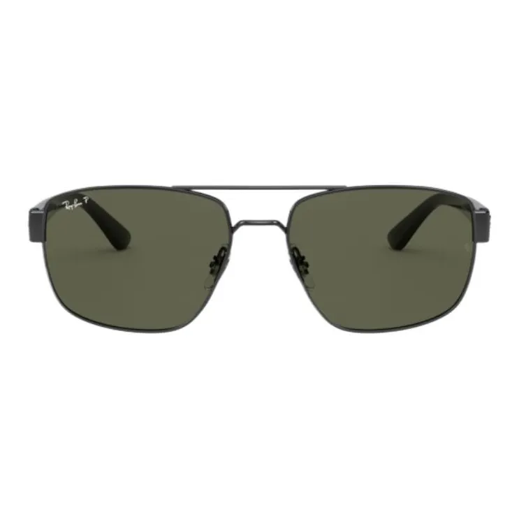 RayBan Rectangular Sunglasses Unisex Black-1