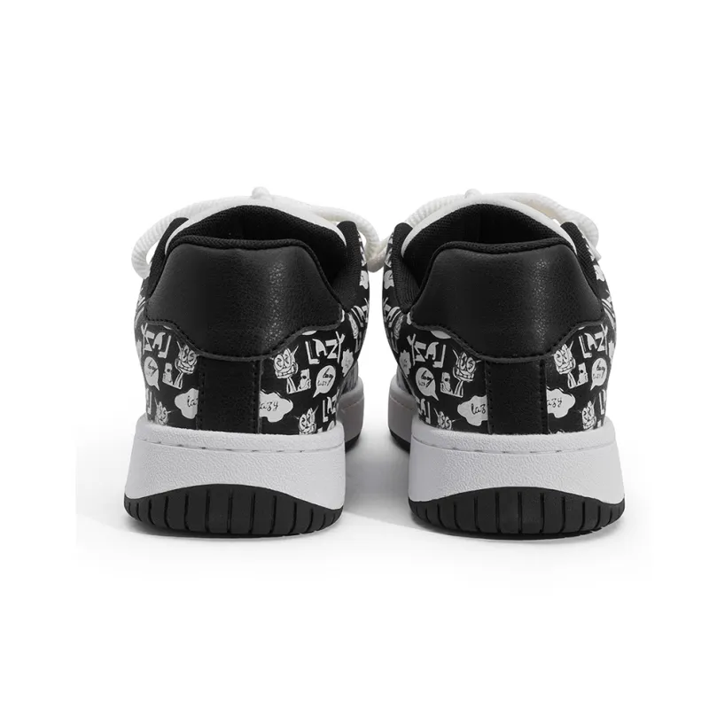 LAZY BONS Anti Slip Wear Resistant Low Top Skateboard Shoes Unisex-16