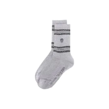 Alexander McQueen Mid-Calf Socks Unisex Gray