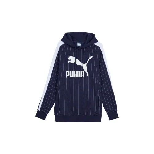 PUMA Pinstripe Sweatshirts Men Tweed Blue